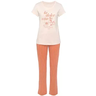 vivance dreams by lascana Pyjama orange/gestreift 32/34