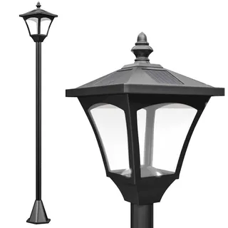 Outsunny Laterne Kunststoff 15 x 15 x 120 cm 30 Lumen schwarz