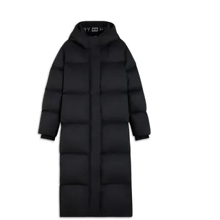 Tommy Hilfiger Steppmantel "DOWN MAXI MODERN COAT" Kunstfaser, Kapuze, schwarz