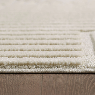 Designteppich AYYILDIZ TEPPICHE "ART 1121 Boho Design", beige (creme), B:80cm H:20mm L:150cm, Polypropylen, Teppiche, Designteppich, auch als Läufer und in rund, 3D Optik, Boho, skandinavisch, Wohnzimmer