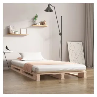 vidaXL Palettenbett 100x200 cm Massivholz Kiefer