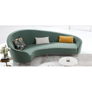 Rund Sofa Modernes Sofa Wohnlandschaft Zimmer Möbel Designersofa Rundes Ecksofa - Grün