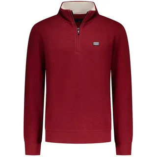 Nza New Zealand 25hn301 Halbreißverschluss-sweatshirt - Cherry Red Melange - L