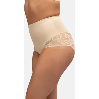 Shapingslip DORINA "Brigitte Eco", Damen, Gr. S, beige, Microfaser, Obermaterial: 94% Polyamid, 6% Elasthan, unifarben, körpernah, Unterhosen Shapingslip, Mit floralem Spitzenband am Beinausschnitt