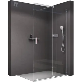 Bernstein Walk In Dusche NT101 140 cm Schiebetür Nano ESG Klarglas