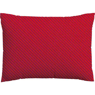 Schlafgut Kissenbezug "Premium Kissenbezug Woven Fade Satin (1 St)" Ton-in-Ton Reißverschluss, Fadendichte von 300tc, Streifen, OEKO Tex, rot deep, lila deep