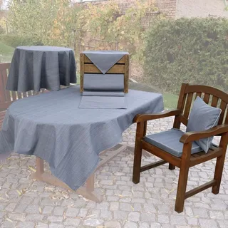Outdoor Textilien meliert wetterbeständig 40 x 140 cm - grau - Grau