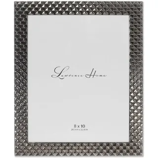 Lawrence Frames Bilderrahmen aus poliertem Metall, Rautenmuster, 20,3 x 25,4 cm, Schwarz