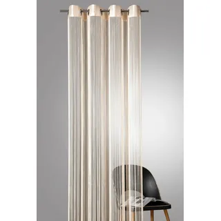 Weckbrodt Fadenvorhang »Leon« Ösen 1 Stk. tlg. Fadengardine, Insektenschutz, transparent, kürzbar, Store, beige