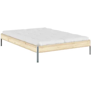 Karup Design Bettgestell »CORE BED Bodenbett, Holzrahmen, Futonbett, Jugendbett, Holzbett« Massivholzbett mit Lattenrost, Kiefer massiv, Doppelbett ohne Kopfteil Karup Design