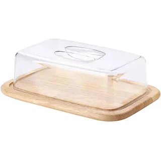 Continenta Quadratische Käseglocke Holz Kunststoff