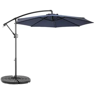 Oxeza Ampelschirm 294/294/250 cm Marineblau (Keine Basis) , Dunkelblau , Metall , Mode , 294x294 cm , Sonnenschutz, Ampelschirme