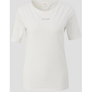 S.Oliver T-Shirt mit Logoprint, Damen, creme, 36