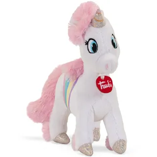 Trudi Trudino Weißes Einhorn Regenbogen Einhorn Plüsch, Kinder Geburtstagsgeschenk | 18x19x6cm Größe XS | Fantasy Unicorn Collection | Modell 55484