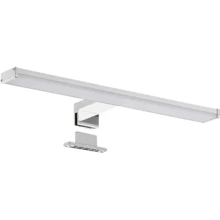 SEBSON® LED Spiegelleuchte 40cm, Bad IP44 neutralweiß 4000K 400x108x44mm 8W 600lm, Aufbauleuchte + Klemmleuchte, Aluminium, Schminklicht
