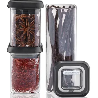 GEFU PANTRY mini Set 3-teilig schwarz/silber 0,18 l