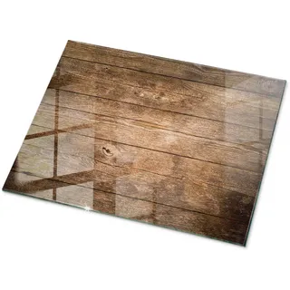 Tulup Tischplatte 80 x 60 cm Glas dunkelbraun