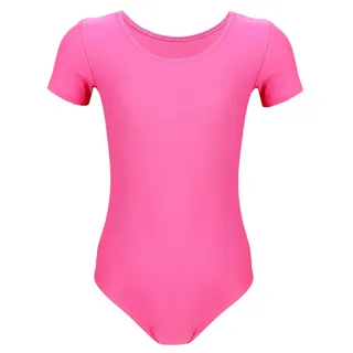 Aquarti Mädchen Gymnastikanzug Kurzarm Ballett Trikot