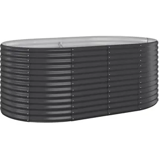 vidaXL Hochbeet Verzinkter Stahl 175x100x68 cm Anthrazit - Grau