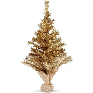 Künstlicher Weihnachtsbaum Gold 60 cm - Gold, Schwarz