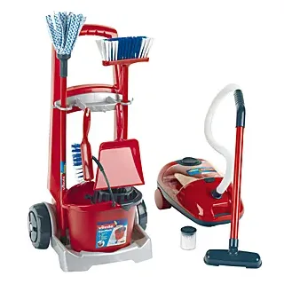 Theo Klein Klein Vileda Besenwagen + vakuum cleaner