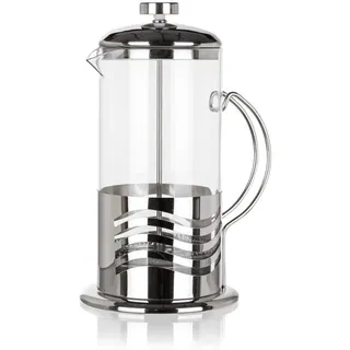 kaffeekanne WAVE 1,0l Glas+Edelstahl - Silber