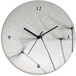 Artland Wanduhr »Pusteblumen-Samen« wahlweise mit Quarz- oder Funkuhrwerk, lautlos ohne Tickgeräusche, grau