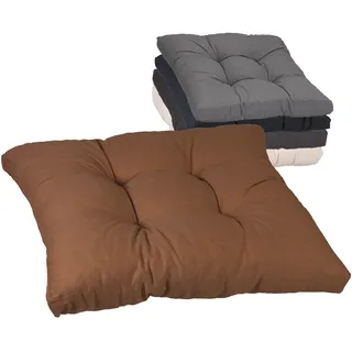 Beo Sitzkissen 50x50 cm wasserabweisend für Lounge Gartenmöbel | Made in EU Lounge-Kissen Sand | Stuhlkissen mit hoher Lichtechtigkeit - UV-Ausbleichschutz | Öko-Tex geprüft schadstofffrei