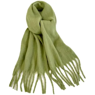 CHENZKBD Damen Schal Frauenschal Winter Langer Flauschiger Übergroße Dicke Warme Decke Schal-bohnenpaste Grün-40 * 210 cm