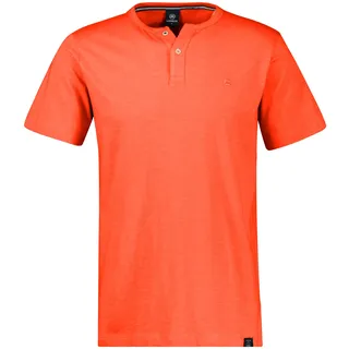 T-Shirt LERROS "T-Shirt mit Rundhalsausschnitt, grosse Größen", Herren, Gr. 4XL, orange (vivid rot), 100% Baumwolle, Rundhals, Shirts T-Shirt, Herren T-Shirt Übergröße, 100% Baumwolle, Einfarbig, Kurzarm, Topseller