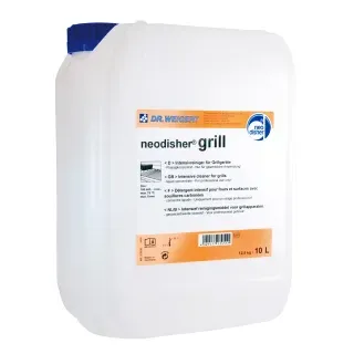 Dr. Weigert neodisher® Grill Grillreiniger, Flüssigkonzentrat, Intensivreiniger entfernt kraftvoll hartnäckige Anschmutzungen, 10 Liter - Kanister