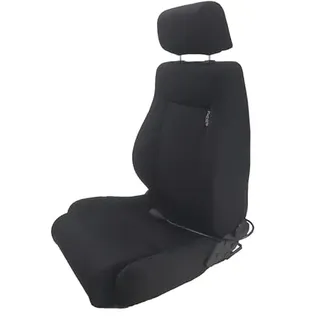 AUTO-STYLE Sportsitze 'Retro II' - Schwarz - Doppelseitig Verstellbare Rückenlehne - inkl. Laufschienen