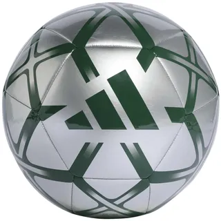 adidas Unisex Starlancer Club Ball Recreation Ball, Silver met./Dark Green, 5