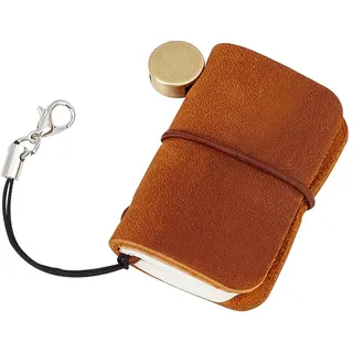 craspire Mini Notizbuch Aus Leder Gebunden Blanko Papier Handgefertigt Tragbar 1,7x1,9 Zoll Vintage Täglich 64 Seiten Kleiner Reise Nachfüll Notizblock Für Männer Und Frauen Schlüsselanhänger