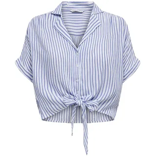 Only Onlpaula Life S/S Tie Shirt Blau M