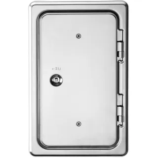 Kamintür Edelstahl 150 x 300mm