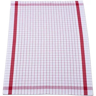 Ross Geschirrtuch »Exclusiv« Karofond, 50% Baumwolle, 50% Leinen, 50x70 cm, rot