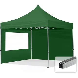 TOOLPORT Faltpavillon 3 x 3 m inkl. 2 Seitenteile Dunkelgrün
