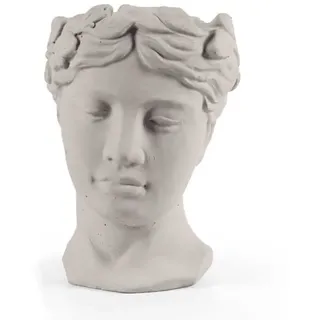 L.DXI Übertopf Kopf grau 19 x 18 x 27