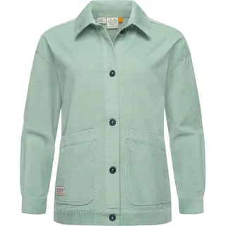Ragwear Cordjacke RAGWEAR "Cordjacke Ennea", Damen, Gr. L, blau (aqua), Obermaterial: 100% Baumwolle CO., gerade hüftbedeckend, Umschlagsaum, Jacken Cordjacke, Leichte Damen Übergangsjacke aus Kord