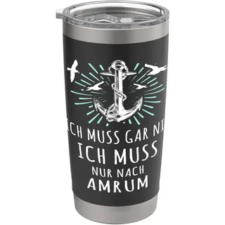 Amrum Souvenir Nordseeküste Urlaub Inselurlaub Amrum Doppelwandiger Edelstahl-Thermobecher