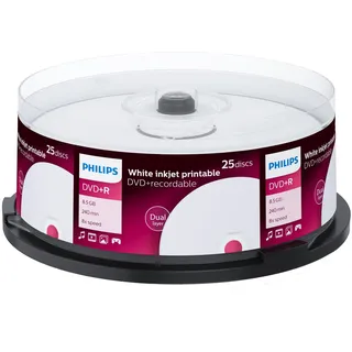 Philips DVD+R 8,5GB DL, 8x IW SP (25 x), Optischer Datenträger