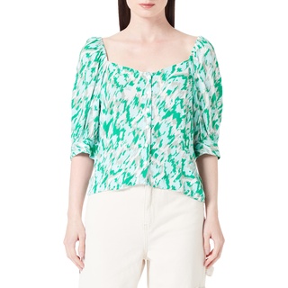 VERO MODA Damen Vmmenny 2/4 Shirt Top WVN Ga Bluse, Limpet Shell/AOP:Mette, S EU