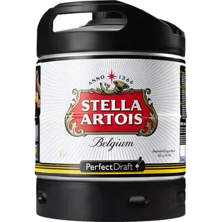 Stella Artois, Internationales Premium Lager-Bier aus Belgien, Perfect Draft (1 x 6l) MEHRWEG Fassbier