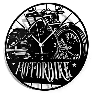 Instant Karma Clocks | Wanduhr Motorradrennen Motorbike, Motorrad Fahren Geschenkidee Motorradliebhaber