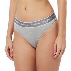 Pepe Jeans Damen Pepe String Unterwäsche im Bikini Stil, Grau, M EU