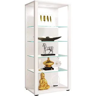 VCM Standvitrine "Holz Glas Stand Vitrine Sammelvitrine Glasol lll" 1 Stk. tlg., weiß