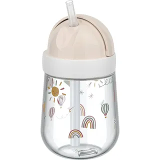 Mepal Kinderbecher Strohhalmbecher Mio 300 ml Beige/Sunshine/Rainbow, 1 St.