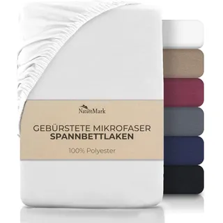 NatureMark Spannbettlaken Mikrofaser-Polyester 90 x 200 cm Weiß