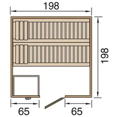 Bild von Premium Massivholzsauna Bergen 2 Sparset 7,5 kW OS inkl. Steuerung